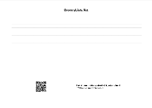 printable grocery list, landscape mode, 1 column for easy grocery shopping