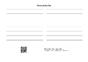 printable grocery list, landscape mode, 2 columns for easy grocery shopping